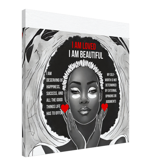 I am Positive Affirmation Canvas Art
