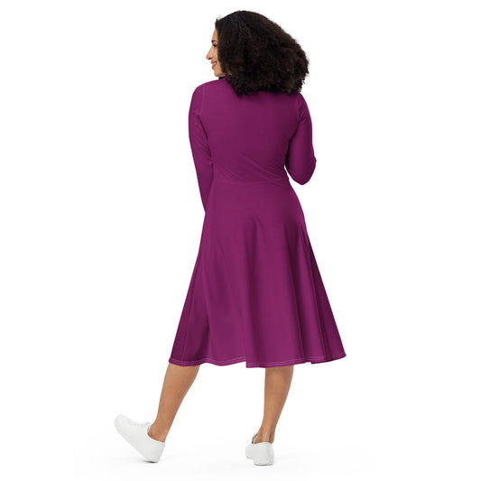 Love ALL Over Long Sleeve Midi Dress