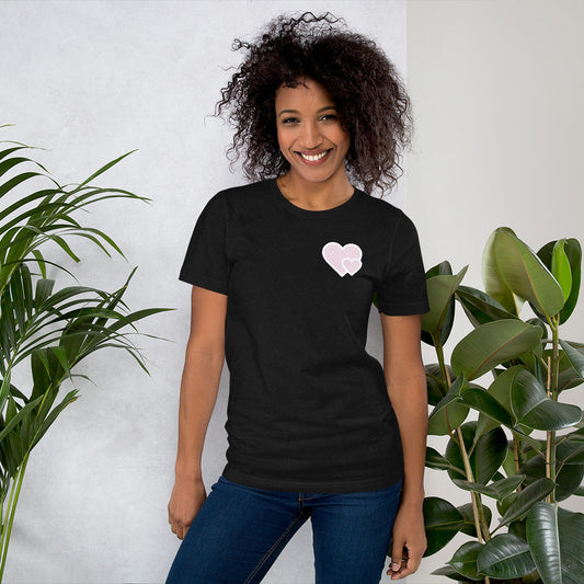 Pink Heart Short-sleeve unisex t-shirt