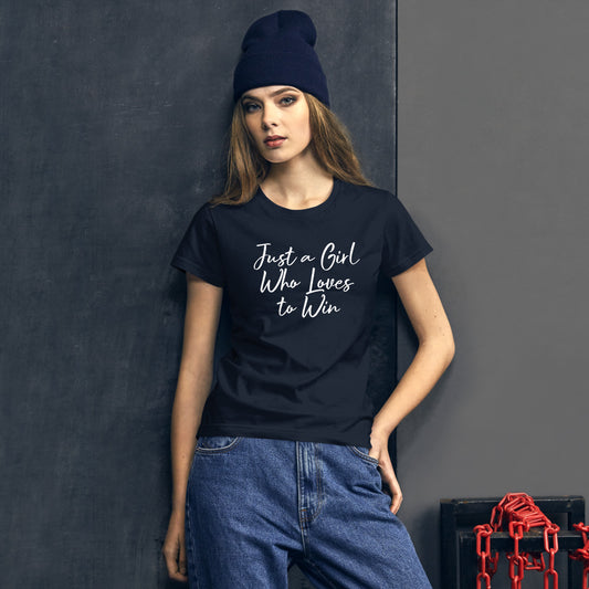 Just a Girl Who Loves to Win Short Sleeve t-shirt
