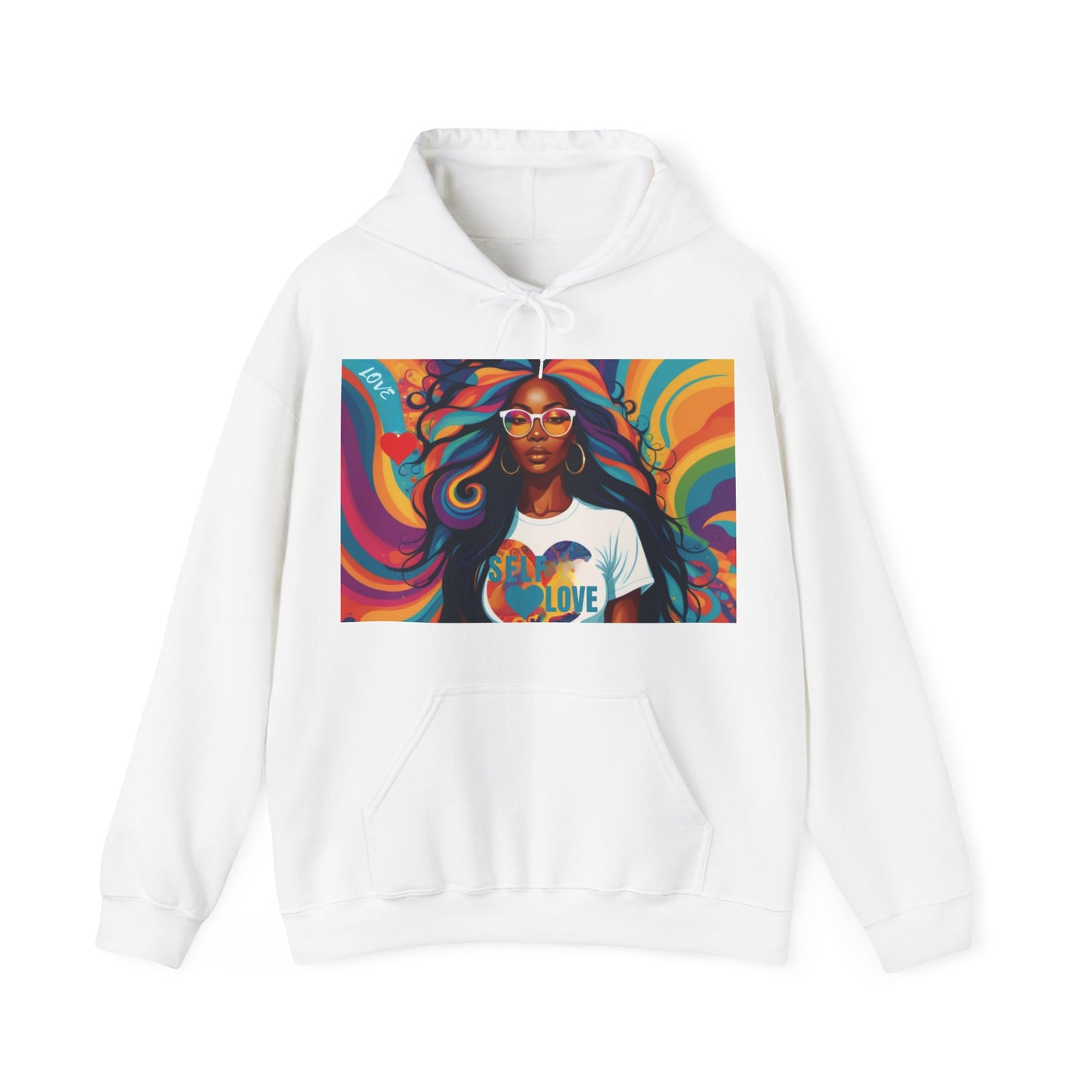Custom Psychedelic Self-Love Hoodie – Unisex Heavy Blend™ Hooded Sweatshirt