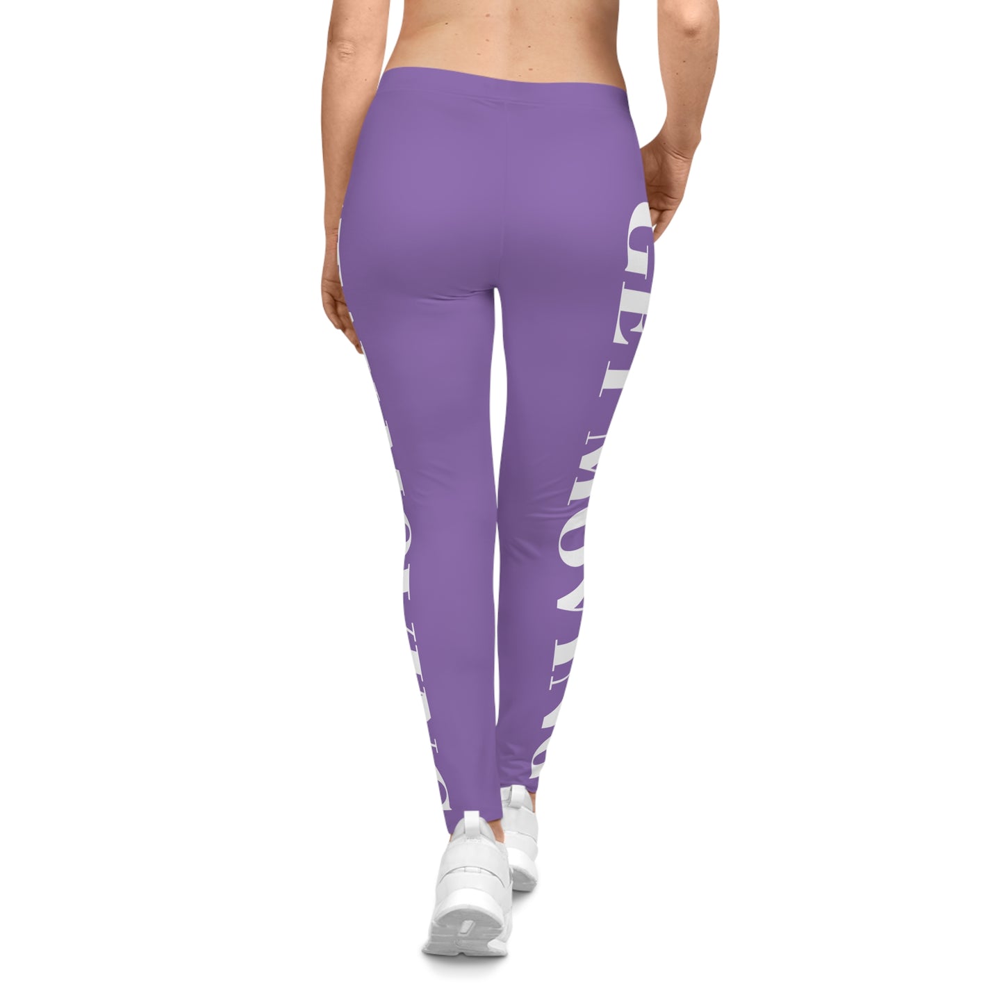 Inspirational Purple Women's Leggings - 'Get Moving' & 'Stay Moving'