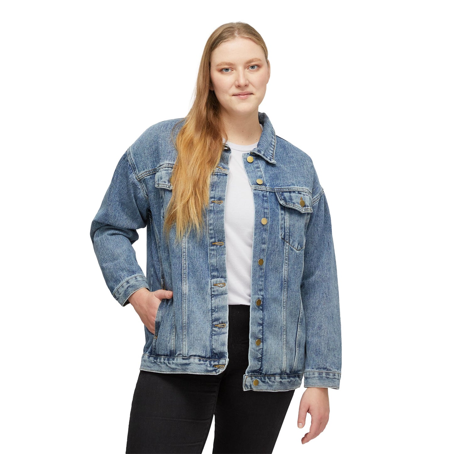 Empowerment Denim Jacket for Women - 'It's Okay to Not Be Okay' Design