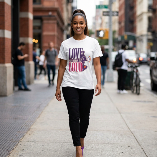 Love Yourself Out Loud T-Shirt — Empowerment Graphic Tee