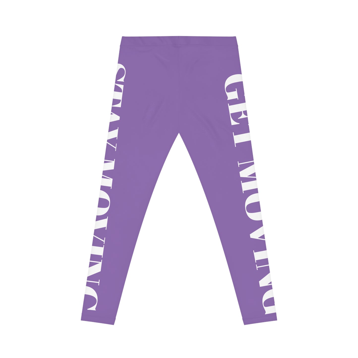 Inspirational Purple Women's Leggings - 'Get Moving' & 'Stay Moving'