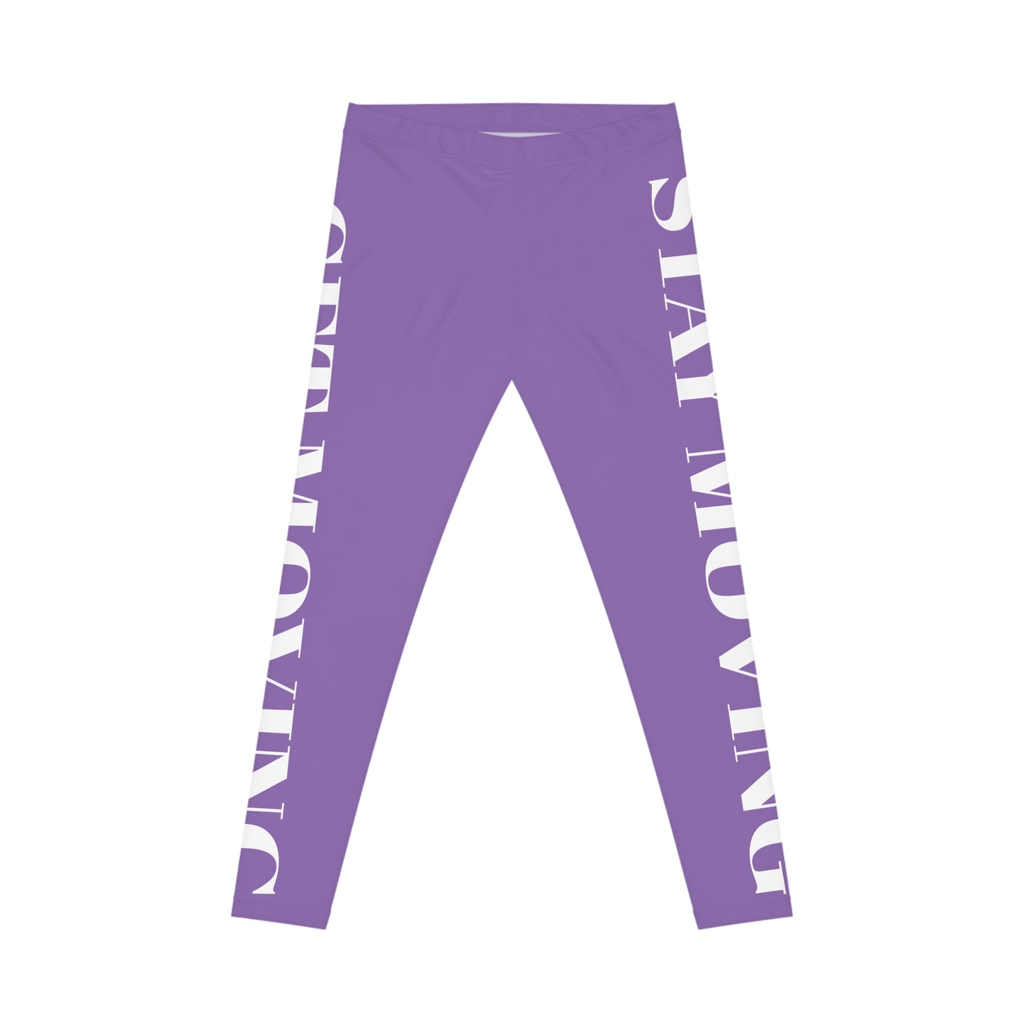 Inspirational Purple Women's Leggings - 'Get Moving' & 'Stay Moving'