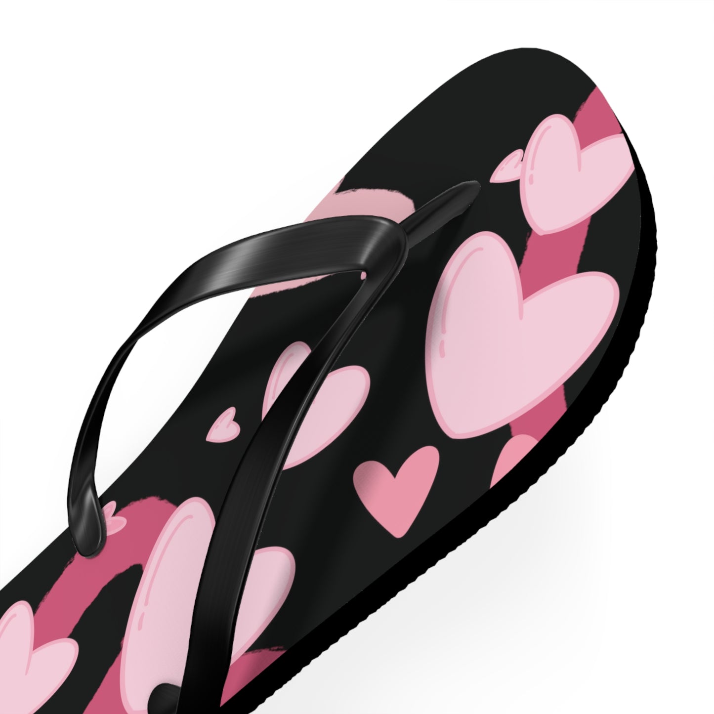 Pink Heart Flip Flops