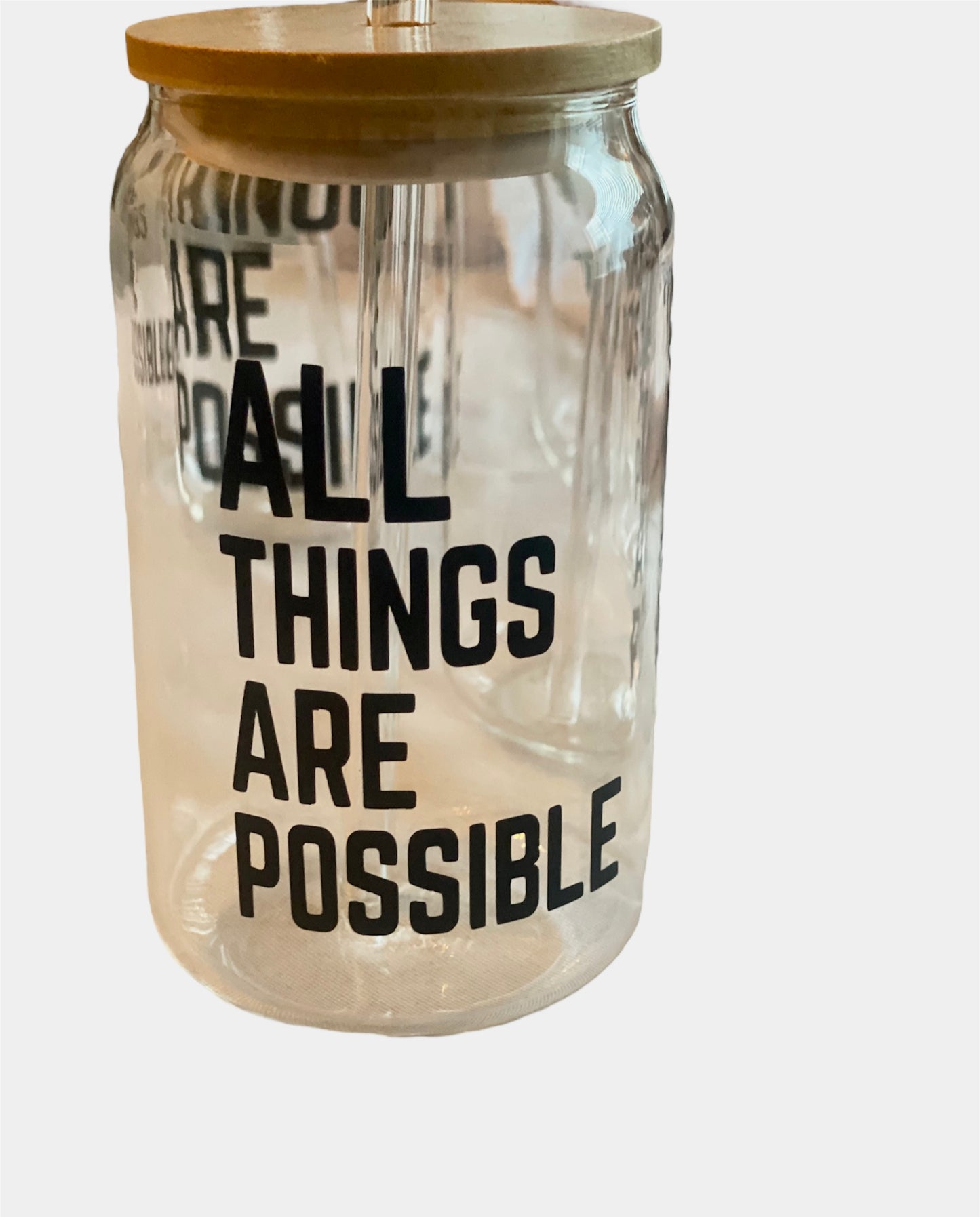 Personalized, Inspirational Can-Shaped Glass Drinking Glasses