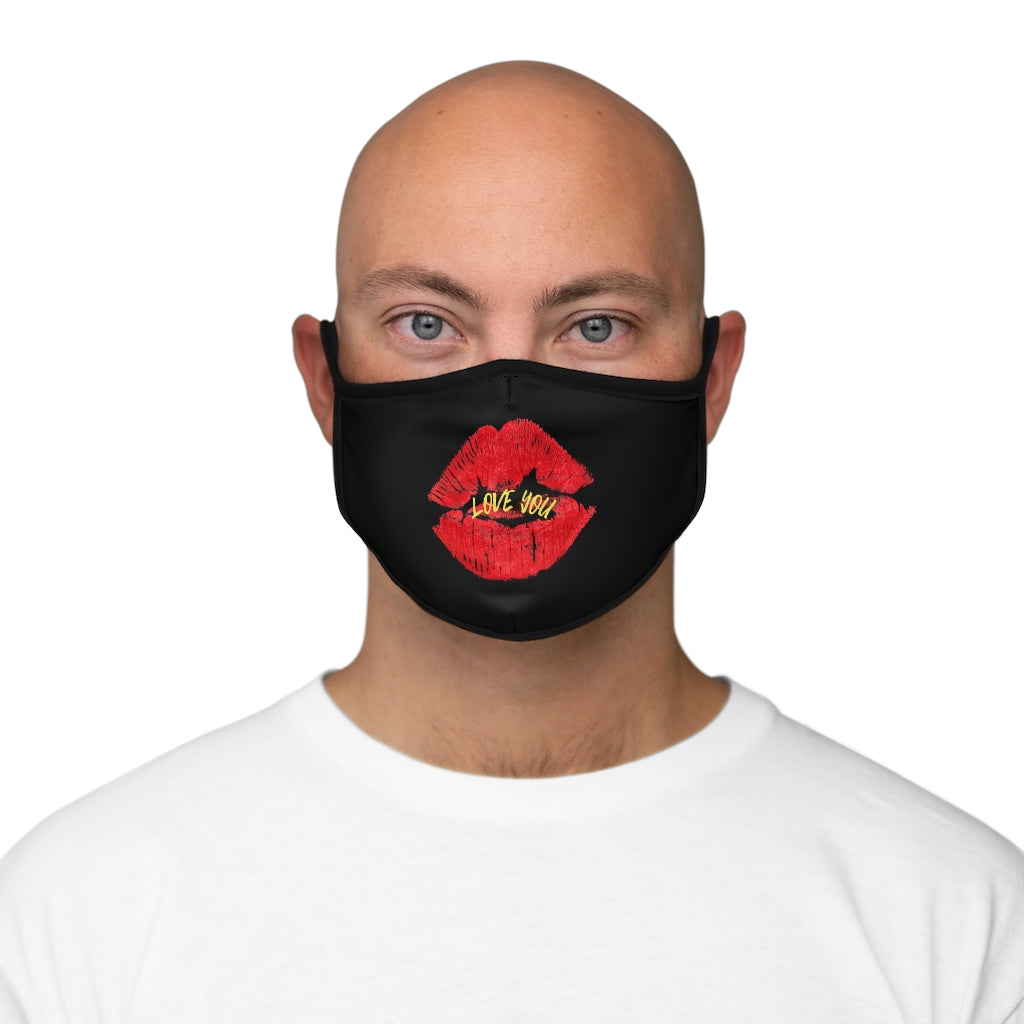 LOVE YOU-Unisex Fitted Polyester Face Mask
