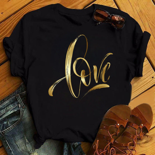 Women's Golden LOVE T-Shirts & More