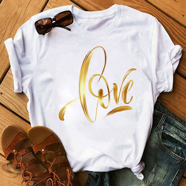 Women's Golden LOVE T-Shirts & More