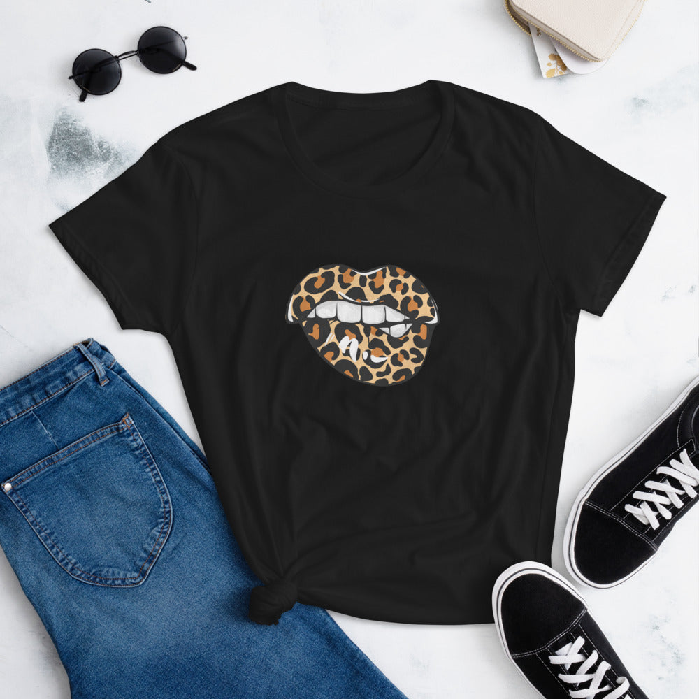 Women's Leopard Lips short sleeve t-shirt